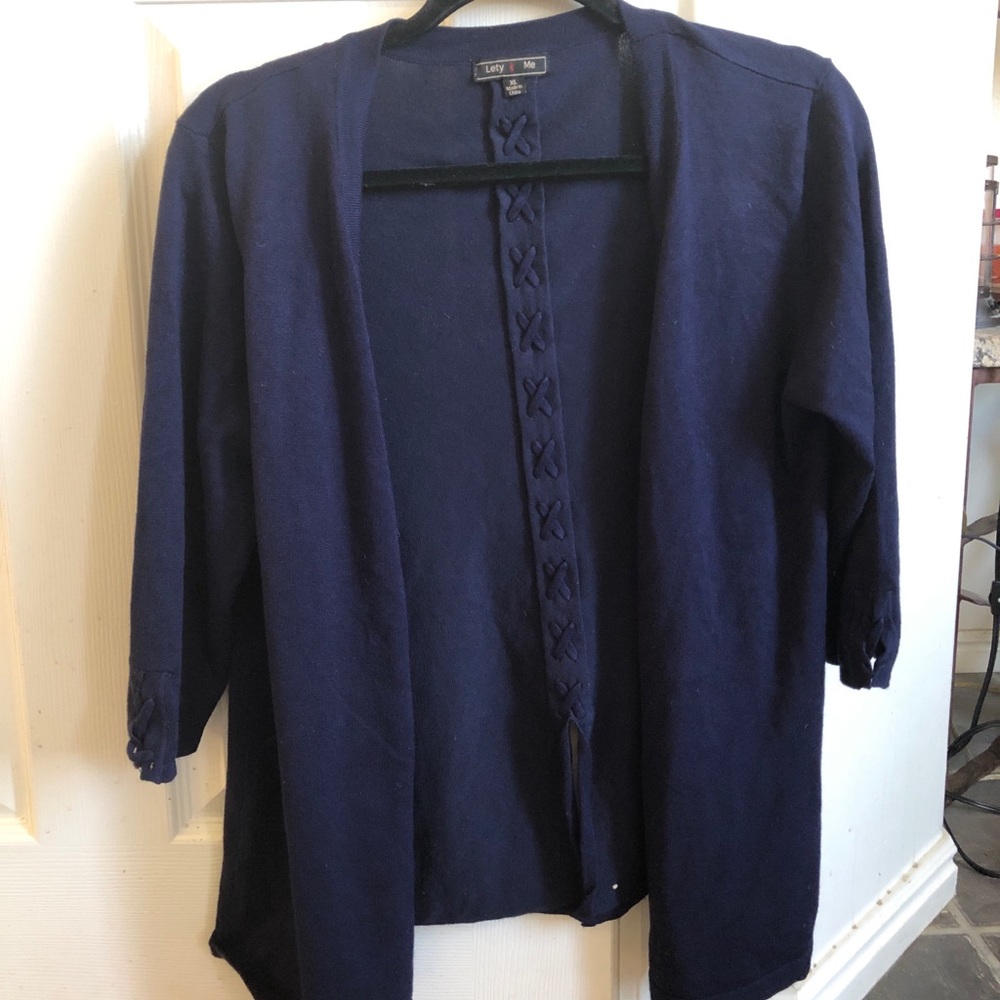 Very soft, navy Lety & Me Cardigan Stitch Fix